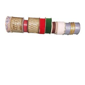 Huge lot of assorted Ribbon Approx 50, Wired, Lace Velvet, Satin, holiday and sp